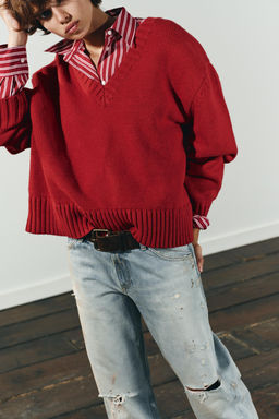 OVERSIZED KNIT SWEATER - Zara фото 3