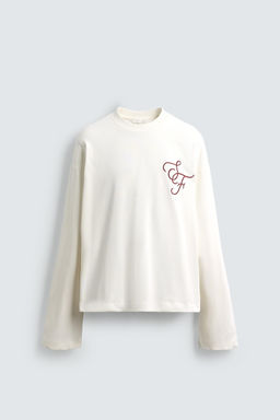 BOXY FIT EMBROIDERED T-SHIRT - Zara фото 6