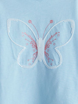 Bisiklet Yaka Nak??l? K?z ?ocuk Ti??rt