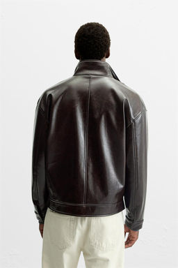 LEATHER EFFECT JACKET - Zara фото 3