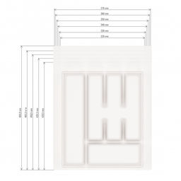 Лоток для столовых приборов "Универсал" (белый) М8534