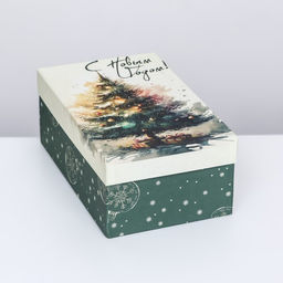 Коробка прямоугольная Елка новогодняя ,27 17 11 см
