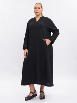 Платье из муслина с кружевом PP68001BLK01 - Артесса фото 2