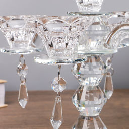 Стеклянный подсвечник на 5 свечей «Канделябр», 19×23×23 см