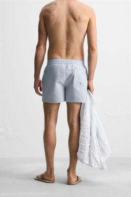 SEERSUCKER MID-LENGTH SWIMMING TRUNKS - Zara фото 13
