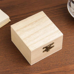 Цена за 2 шт. Шкатулка для росписи дерево «Квадрат», 8×8×5 см, МИКС