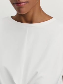 Футболка из хлопка с запахом / Zarina  фото 5