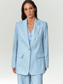 Однобортный жакет изо льна, ML724/normandie