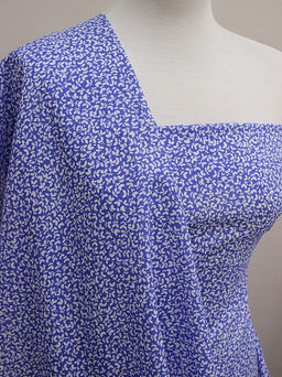 Вискоза с хлопком Ветерок на васильково-фиолетовом, ш.1.44м, хлопок-70%, вискоза-30%, 90гр/м.кв - Купава фото 2