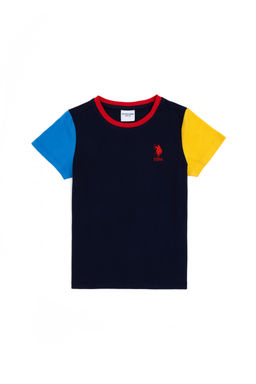 Футболка U.S. Polo Assn для мальчиков хлопок темно-синяя  фото 4
