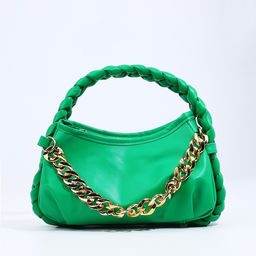 Сумка-багет на молнии, цвет зелёный