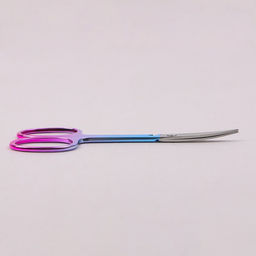 Ножницы маникюрные, загнутые, широкие, 8.8 см, цвет хамелеон