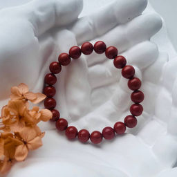 Браслет из кирпичной Яшмы 17,5 см