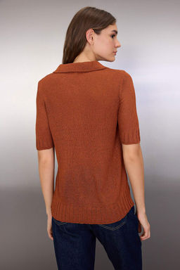 Tarc?n Brumer Iplik Polo Yaka Triko Ince Bluz TWOSS25BZ00341
