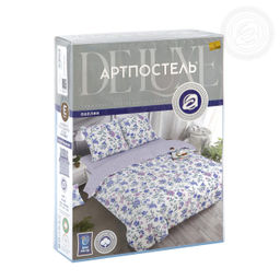 Постельное белье Незабудка с наволочками 50х70 (поплин DE LUXE) 2 сп. с Евро/Пододеяльник: 1 шт. - 215*175; Простыня: 1 шт. - 215*240; Наволочка: 2 шт. - 50*70; DE LUXE с наволочками 50х70 - Артпостель фото 5