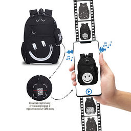 RB-659-3 Рюкзак школьный с чехлом для мелочей - Grizzly фото 43