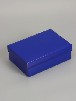 Цена за 5 шт. Коробка складная, крышка-дно, синяя, 21×15×7 см