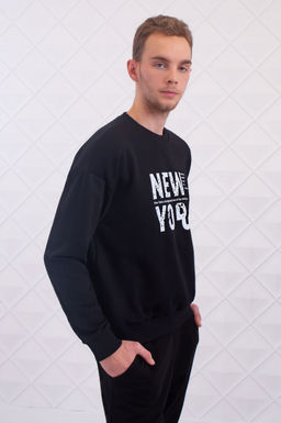 Арт. 6572 Толстовка мужская 46-54 (5 шт) Цвет:черный