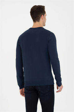 U. S. Polo Assn / Мужской темно-синий базовый свитшот - U.s. polo assn фото 5