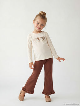 Bask?l? K?z ?ocuk Ti??rt ve Tayt