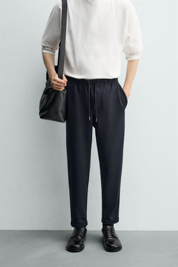 COMFORT NON-IRON JOGGER WAIST TROUSERS - Zara фото 2