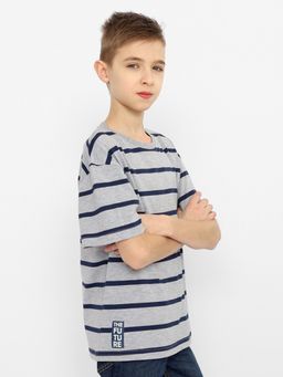 CRB wear/CSJB 63420-11-355 Футболка для мальчика,светло-серый меланж/Ex.Cherubino  фото 2