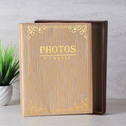 Цена за 1 шт. Фотоальбом 200 фото 10х15 / 4622 /уп 36/ (Коричневый) - Галеонтрейд фото 2
