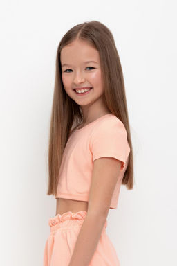 Crockid _ КР 302049/персиковый жемчуг к463 фуфайка-топ для дев