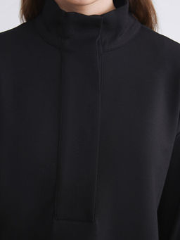 Dik Yaka Oversize Kad?n Sweatshirt Tunik