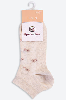 Цена за 2 шт. Женские укороченные носки с добавлением вискозы и льна Брестские  фото 3