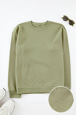 TRENDYOL MAN Camel Oversize/Genis Kesim Bisiklet Yaka Sweatshirt TMNAW25SW00194