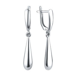 Серьги из серебра без вставки, Л-21371