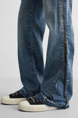 FLARE FIT JEANS WITH ZIPS - Zara фото 5