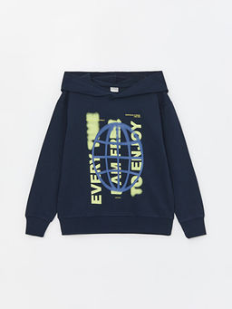 Rahat Kal?p Bask?l? Erkek ?ocuk Hoodie