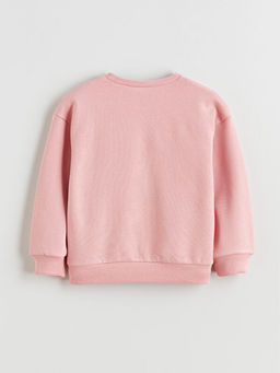 Minnie Mouse Bask?l? K?z ?ocuk Kal?n Sweatshirt