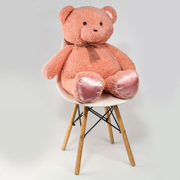 Мягкая игрушка Медведь, 90 см, с бантиком, цвет розовый - Simaland фото 4