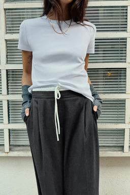 SHORT SLEEVE INTERLOCK T-SHIRT - Zara фото 75