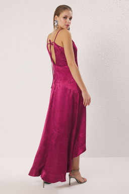 TRENDYOLMILLA Haki A-Kesim V Yaka Saten Dokuma Uzun S?k Abiye & Mezuniyet Elbise TPRSS25AE00012 фото 4