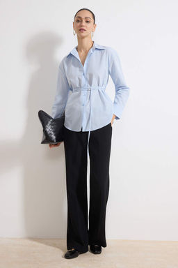 Ac?k Mavi Kusak Detayl? Gomlek TWOSS26GO00076 - Trendyolmilla фото 2