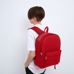 Рюкзак текстильный с печатью на верхней части SORRY, 38х29х11 см, бордовый - Nazamok фото 12