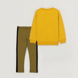 CRB wear/CWKG 90056-30-290 Комплект для девочки (джемпер, брюки), желтый-черный/Ex.Cherubino  фото 3