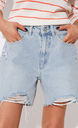 Шорты джинс F512-0909 l.blue