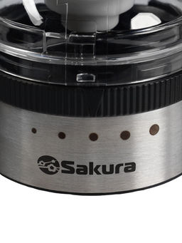 Кофемолка Sakura SA-6164, 3 в 1, мельница, стеклянная ёмкость для хранения, стакан для кофе