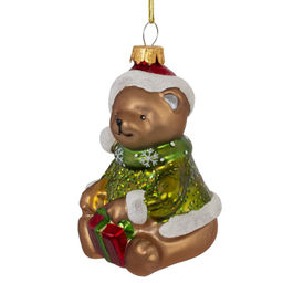 Украшение новогоднее "Медвежонок"., L6,5 W7 H10 см, 2в.