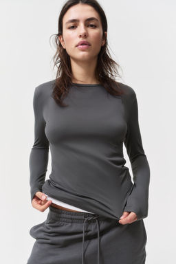 Camiseta de microfibra de manga larga