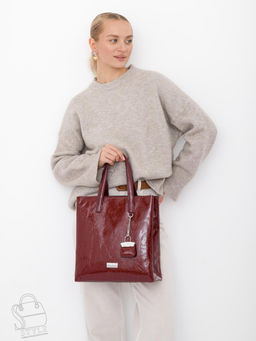 Сумка женская кожаная 91147SP wine red Velina Fabbaino-Safenta в Новосибирске