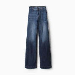 Джинсы женские палаццо MINAKU SLIM FIT, размер 44 (рост 175 см), синие