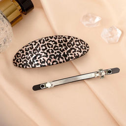 Цена за 2 шт. Заколка - автомат для волос «Леопард», набор 2 шт.: 9 см, 9.5 см