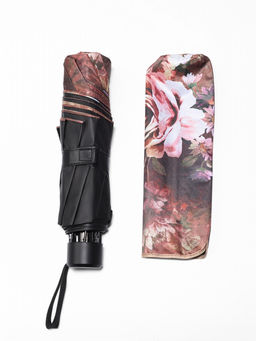 Зонт механический Воздушные пионы, эпонж, 4 сложения, 8 спиц, R=48/55 см, d=96 см, МИКС