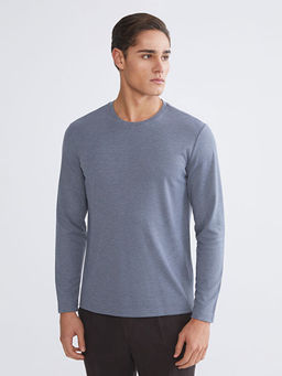 Bisiklet Yaka Uzun Kollu Erkek Ti??rt